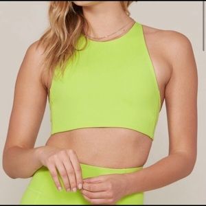 SOLD Girlfriend Collective Topanga Sport Bra Lime